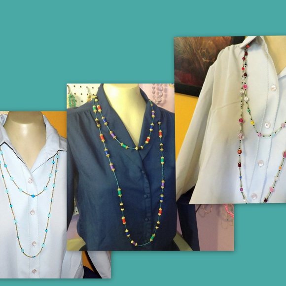 2 NECKLACES Mommy and Me .. 2 Matching Necklaces w/ Bracelets - Picture 1 of 11